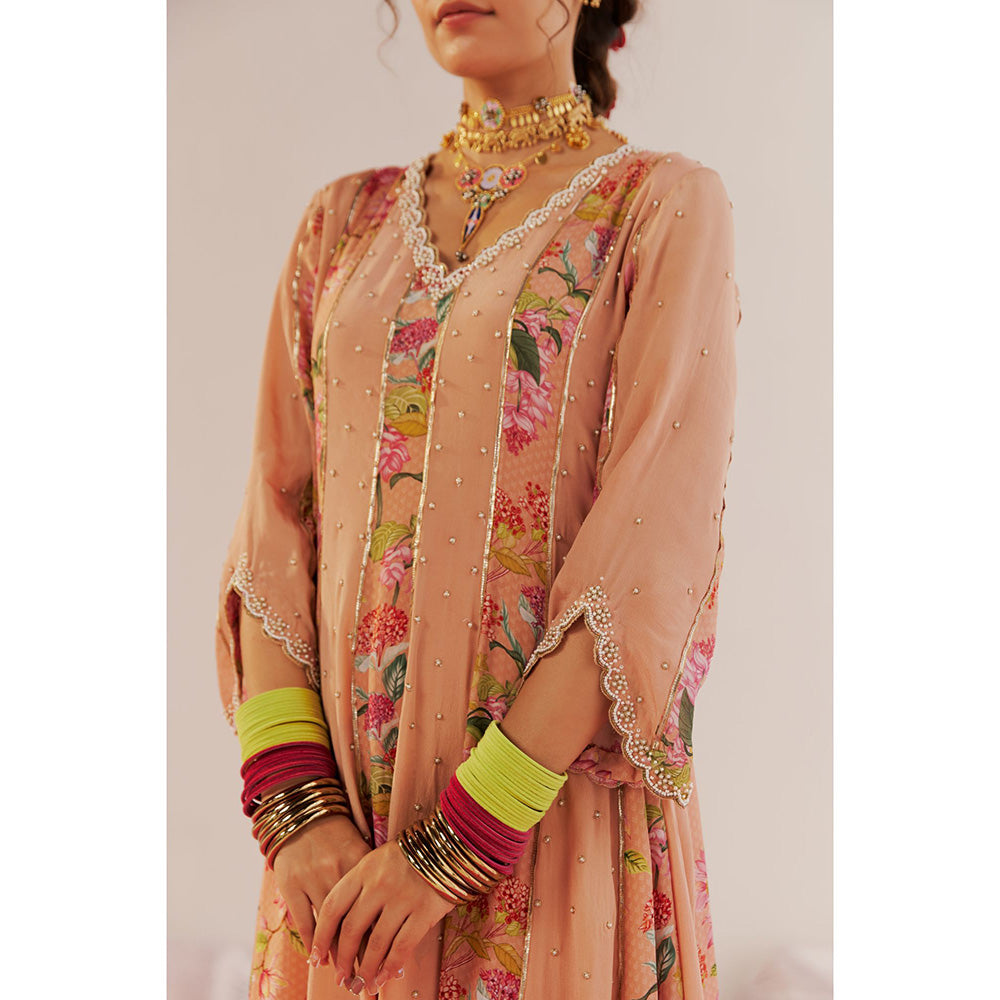 172 Threads Flower Blossom Spring Anarkali Kurta Pant & Dupatta (Set of 3)