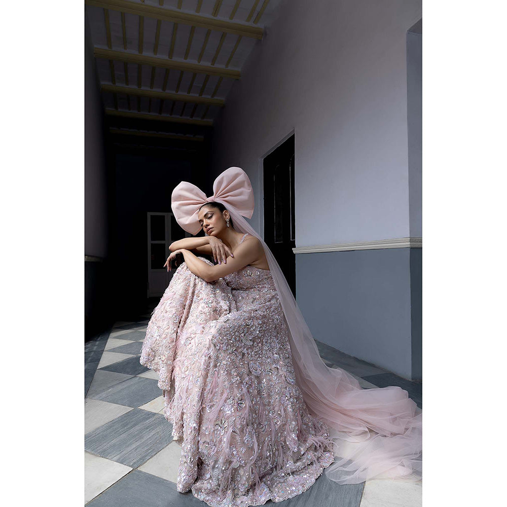 Aangan by Parul Pink Blushful Whispers Gown