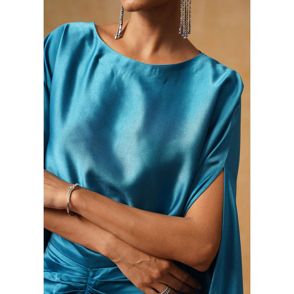 AMOSHI Dira Skirt Co-Ord Set (Teal)