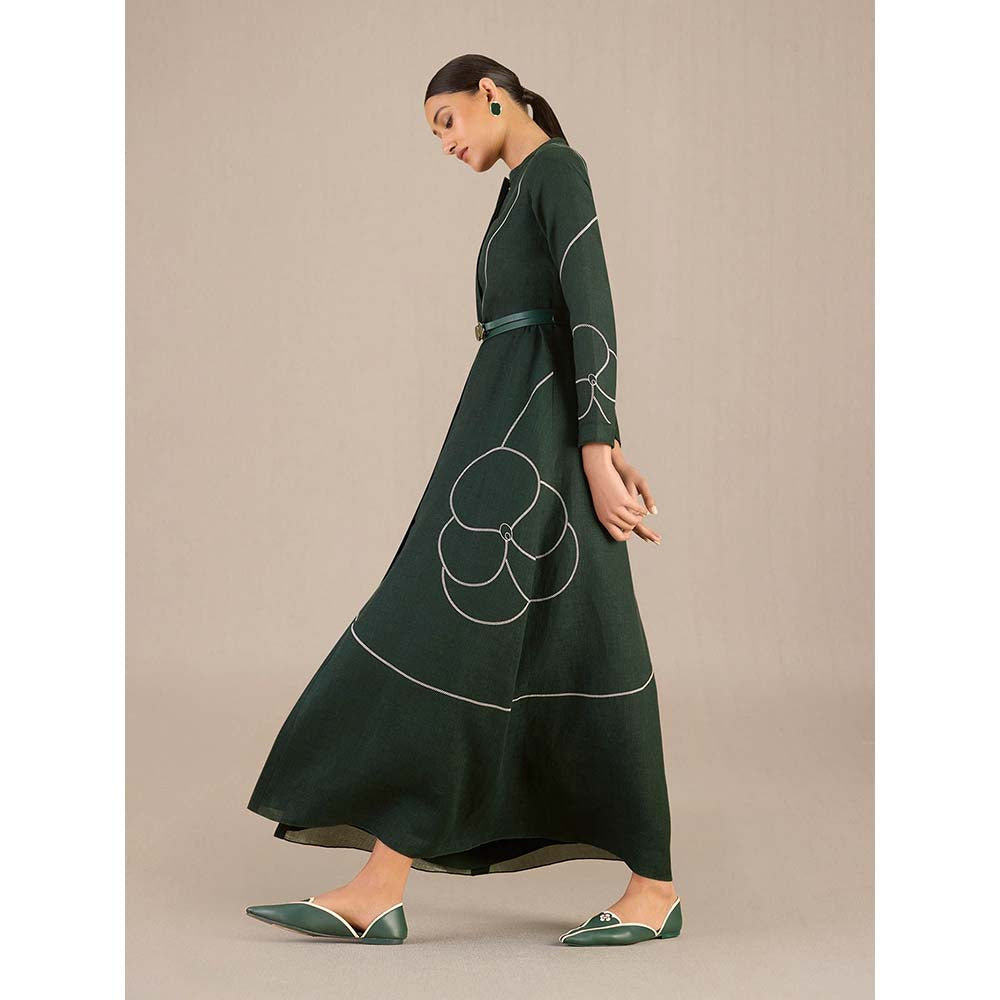 AMPM Green Savana Dress With Belt (Set of 2)