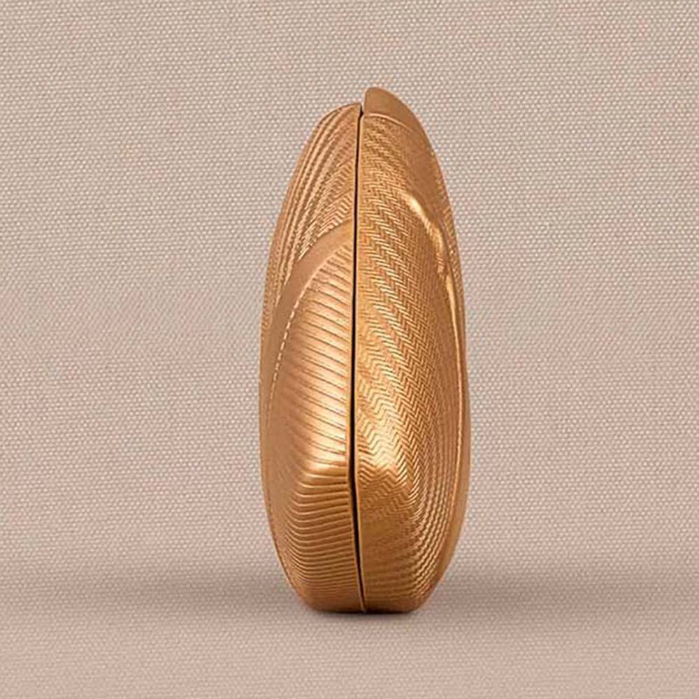 AMPM Ruya Gold Textured Clutch