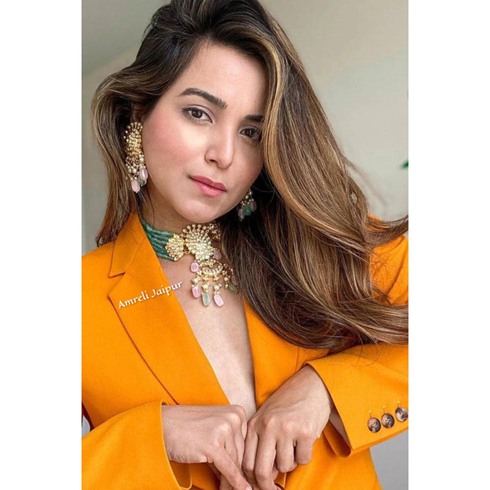 Amreli Jaipur Sukti Polki Kundan Earrings