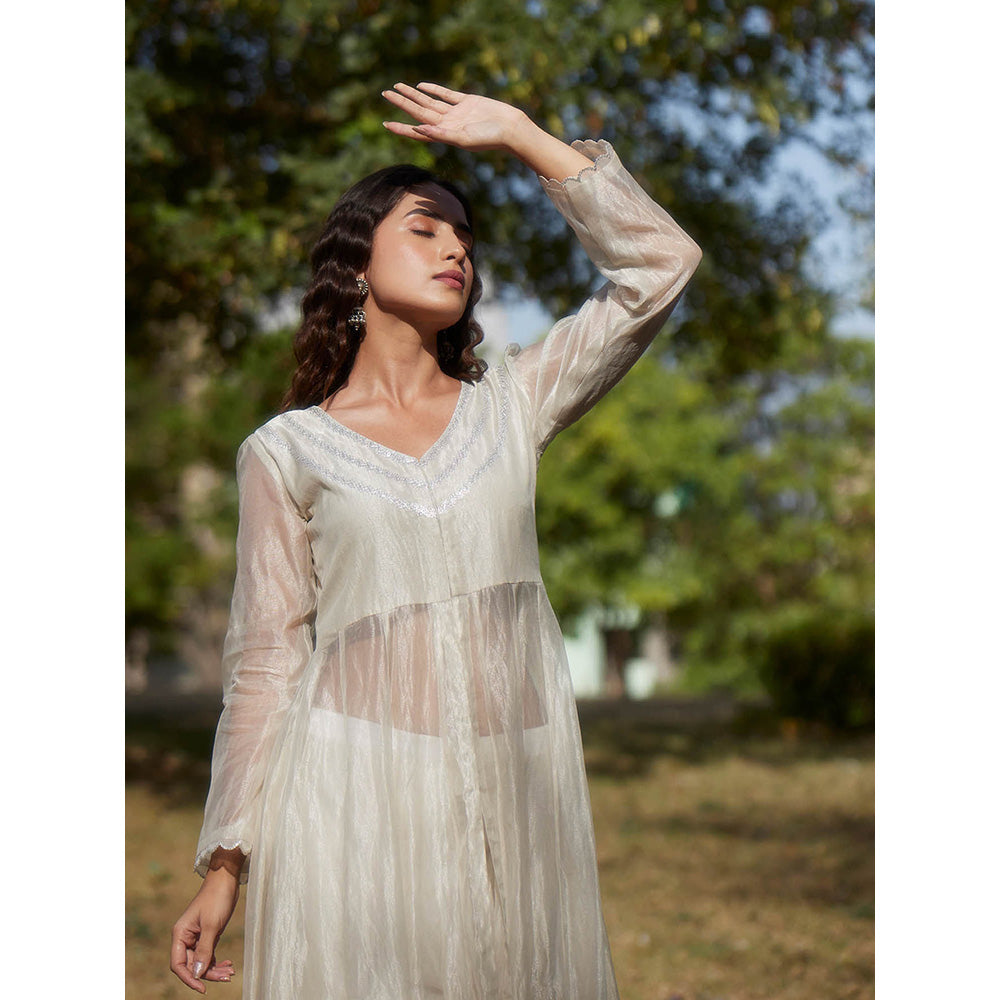 Apeksha Jain Label Ivory Kurta with Pant (Set of 2)