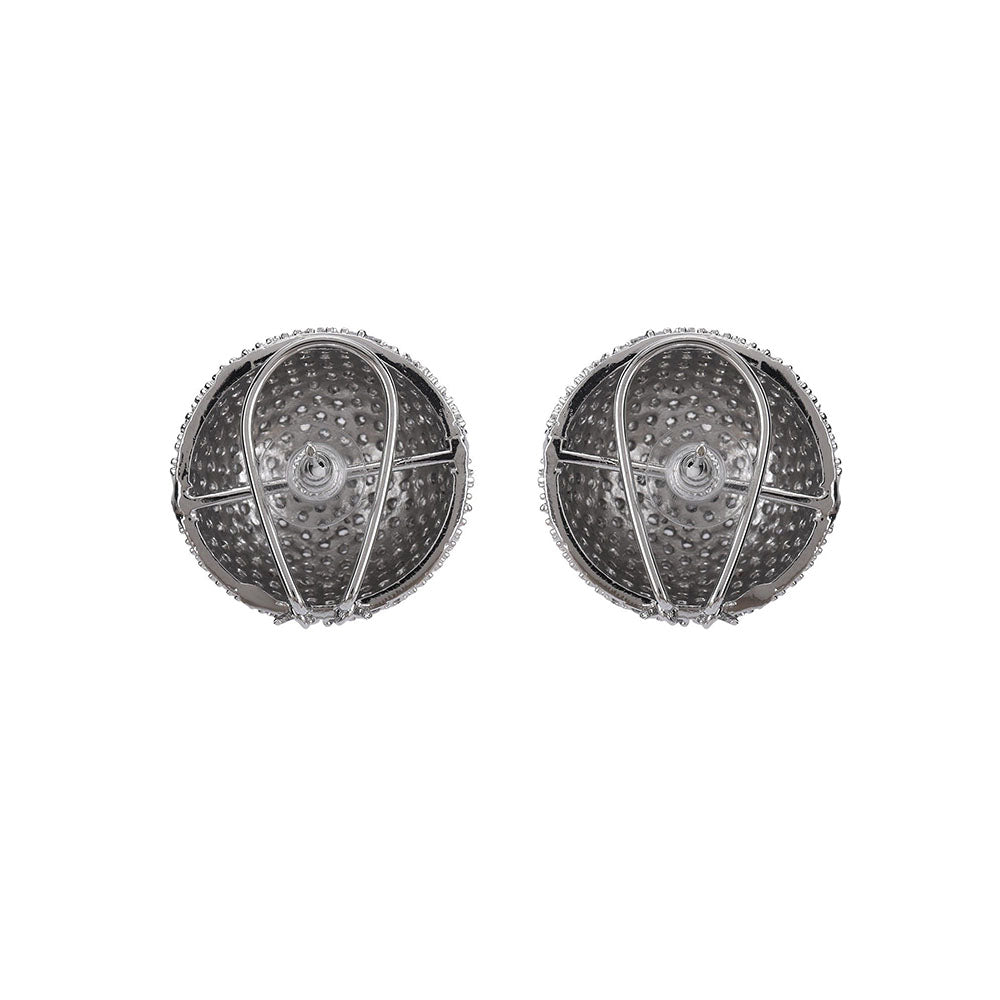 Auraa Trends Circular Stud Earrings Alloy