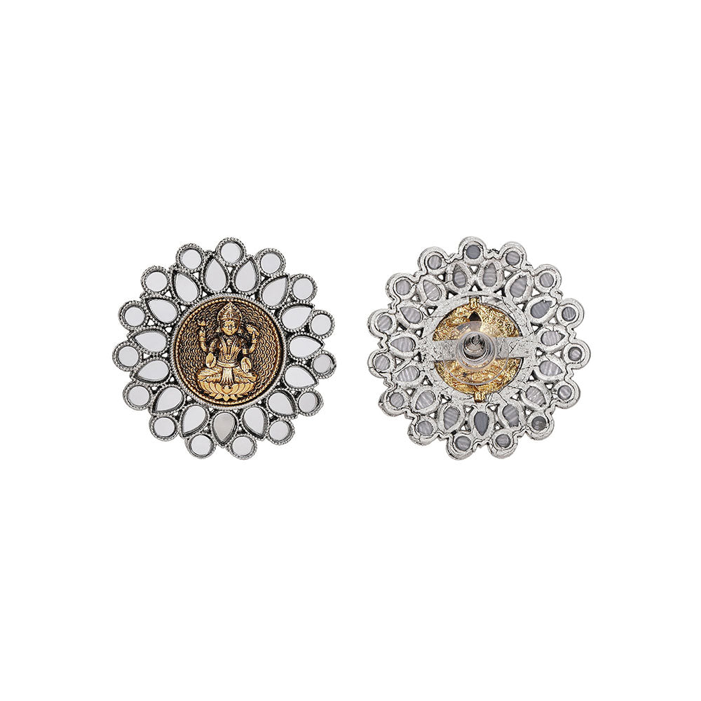 Auraa Trends Laxmi Ethnic Earring Stone Studded Goddess