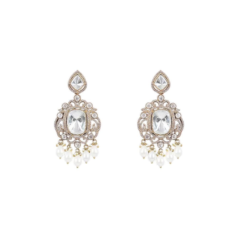 Auraa Trends Royal Pink Cz Kundan-Style Choker Jewellery Set