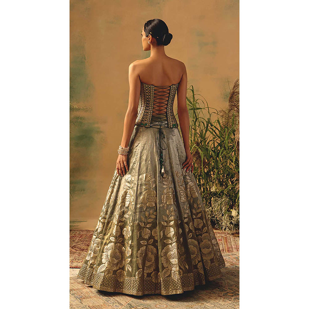 Basanti Kapde aur Koffee The Sage Bloom Lehenga with Corset Blouse and Dupatta