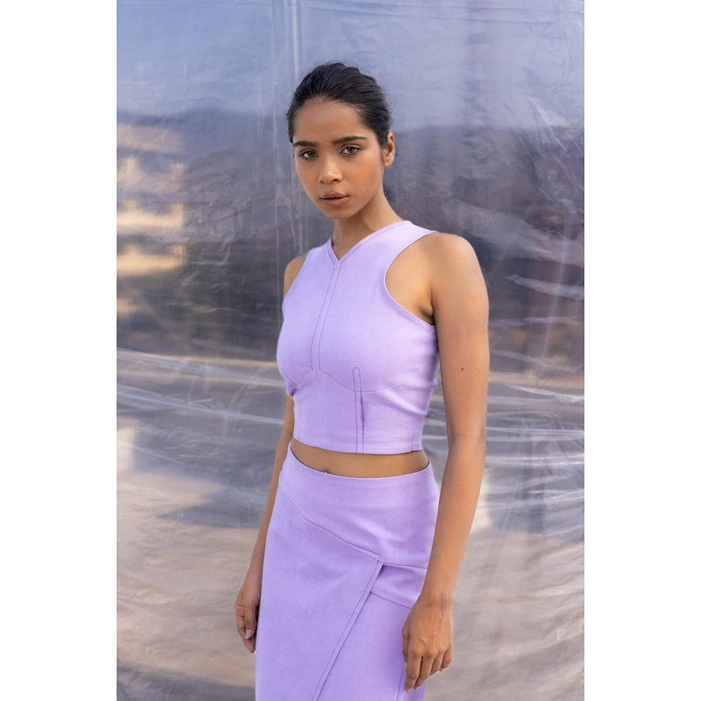 BENNCH Lilac Denim Armor Top