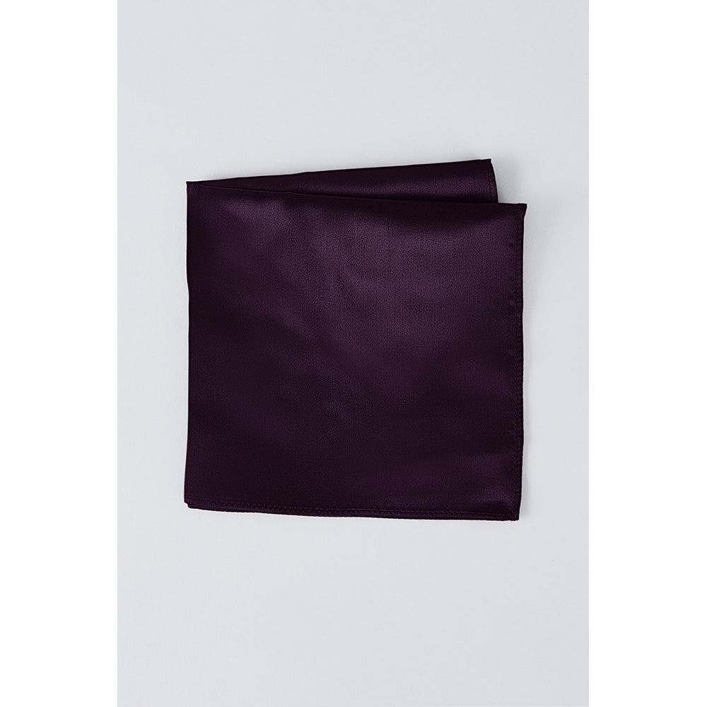 Bubber Couture Plum Pocket Square