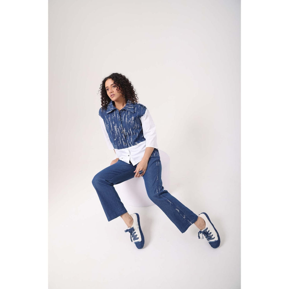 September Spring Rugged Denim Co-Ord Set - Blue