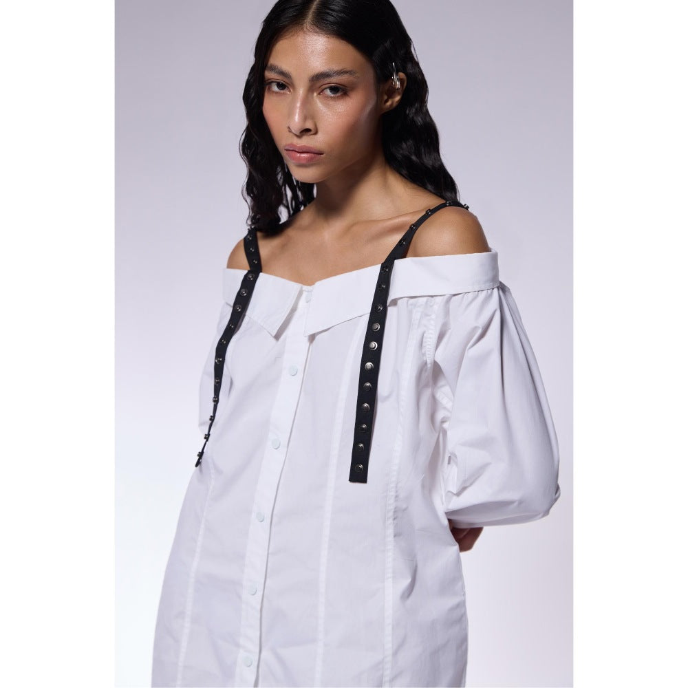 CILVR Off-Shoulder Shirt Dress