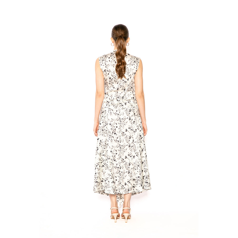 Contemponari Women Lycra Printed White Co-Ord Set