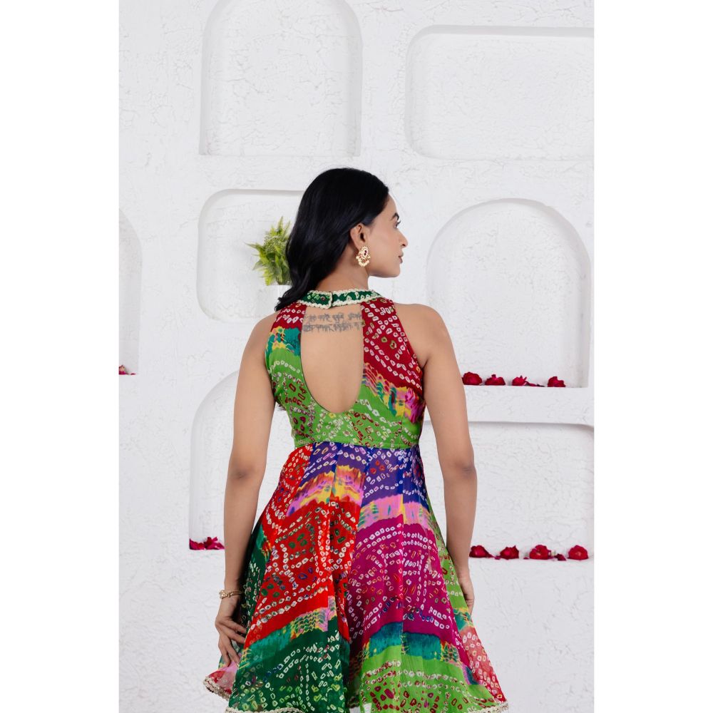DEASHA INDIA Avisa Multicolour Short Kurta with Sharara (Set of 2)