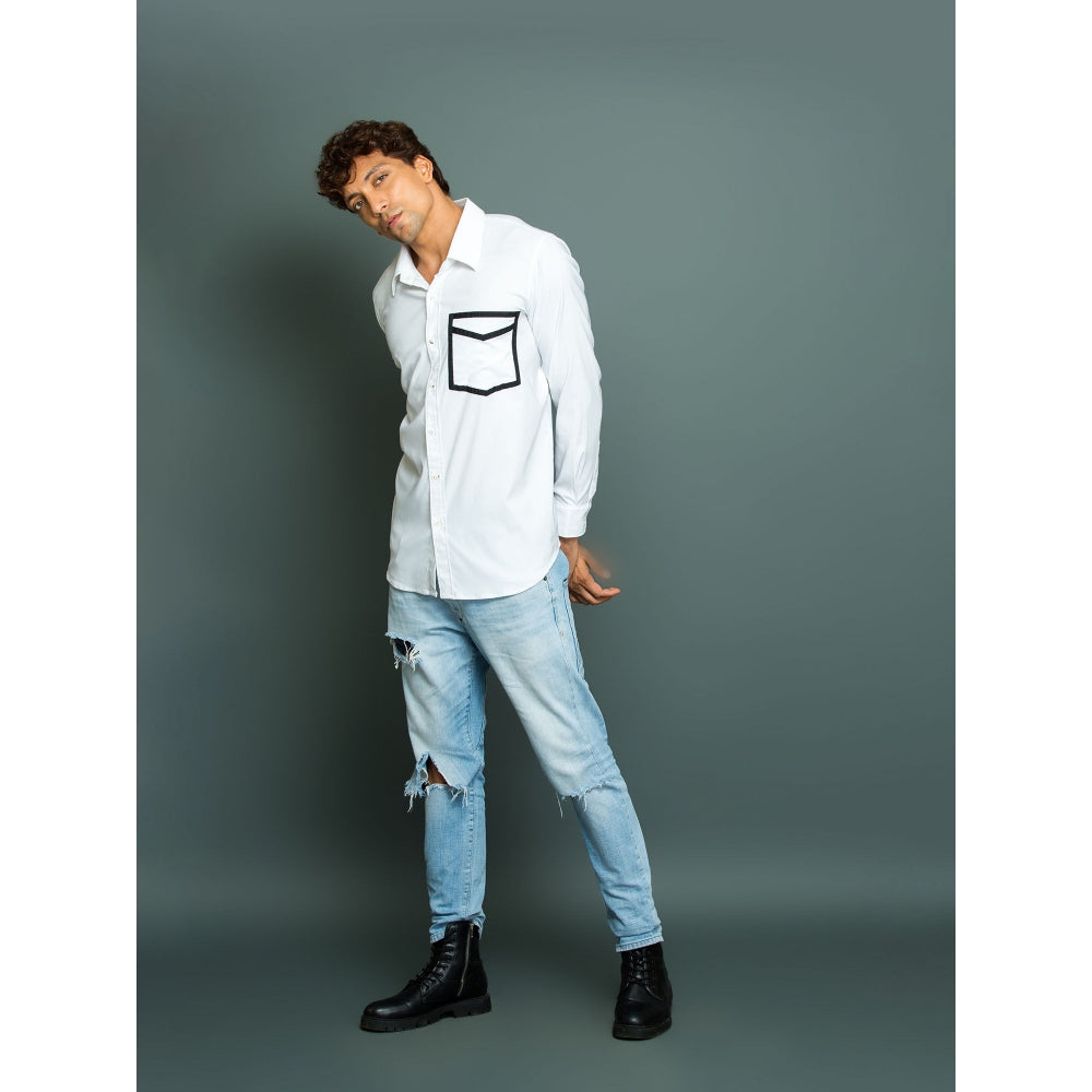 Echke White Shirt with Postman Pocket