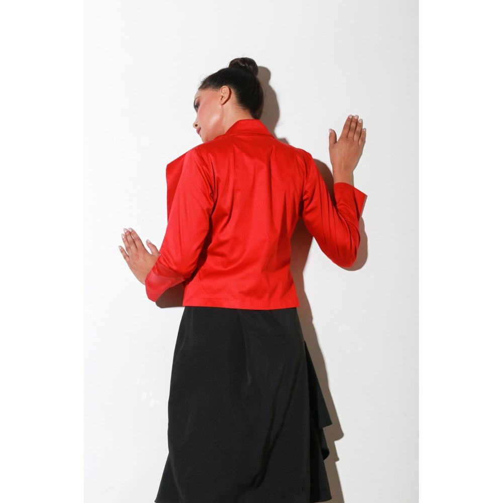 Echke Red Pearl Flare Top