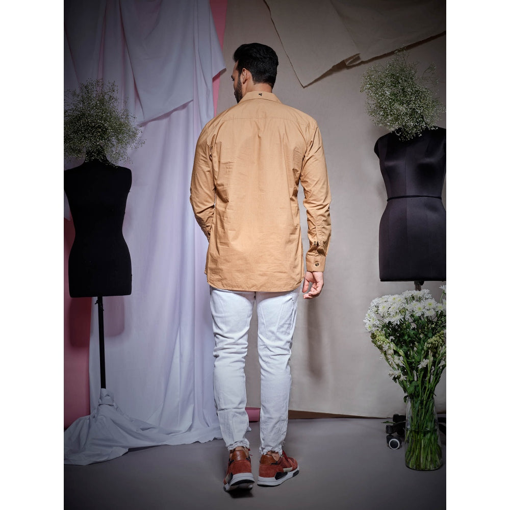 Echke Peach One Side Flap Shirt