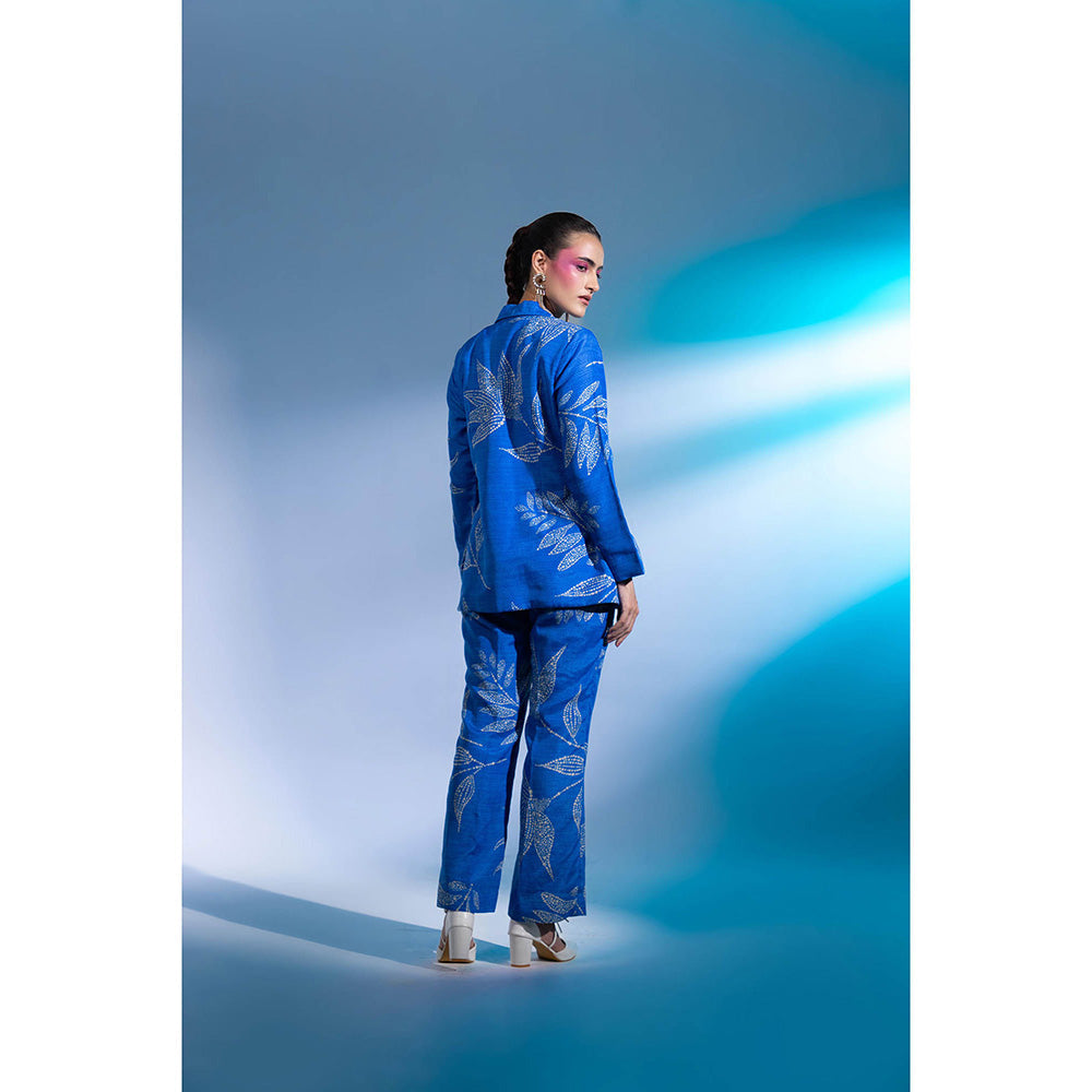 Gazab By Miku Kumar Prussian Blue Co-Ord (Set of 2)