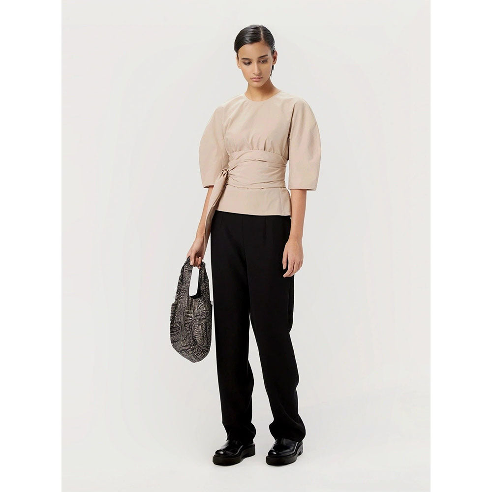 Genes Lecoanet Hemant Women Mastic Waist Tie-Up Top