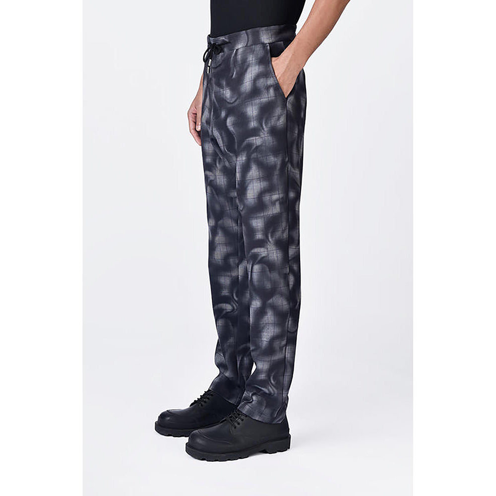 Genes Lecointe Hemant Regular Fit Banana Crepe Trousers With Adjustable Waist