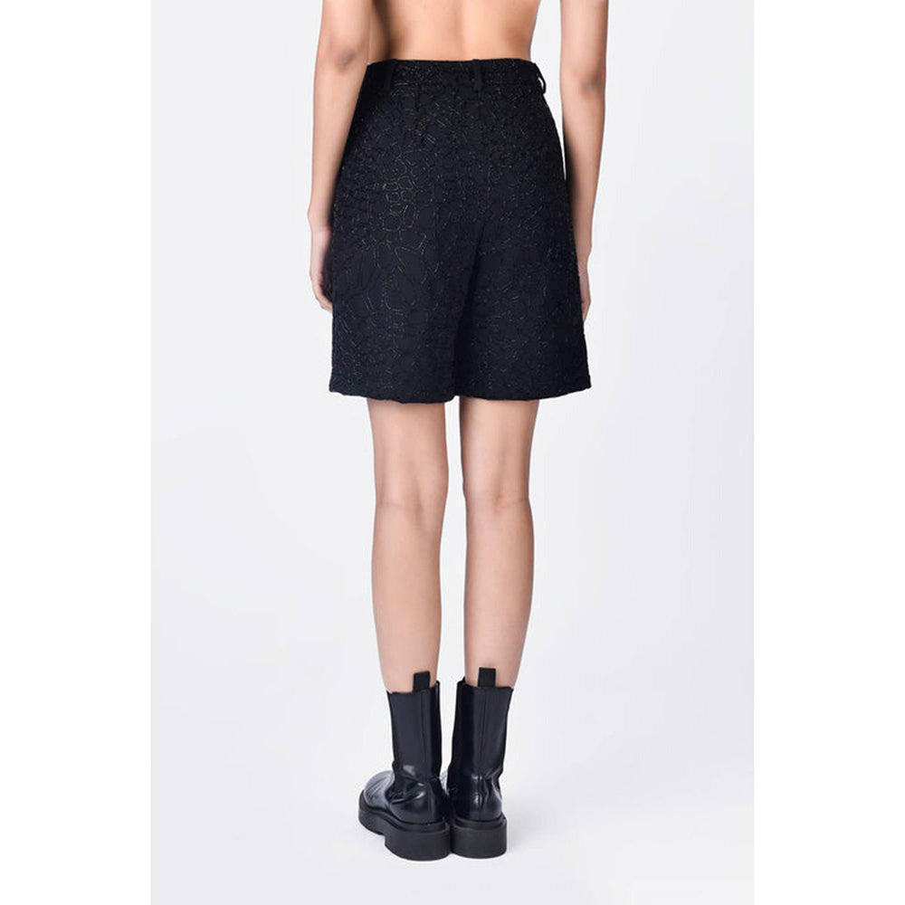 Genes Lecoanet Hemant Black Crepe Shorts