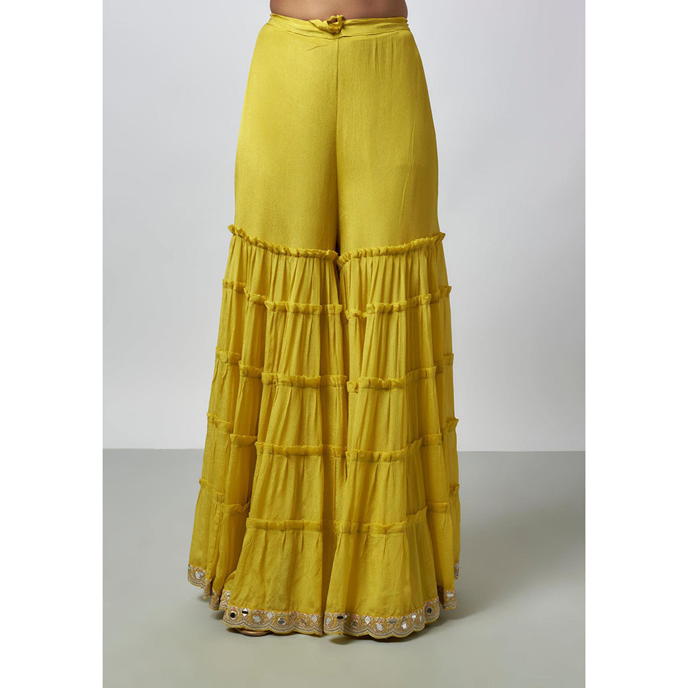 Gopi Vaid Yellow Ridhi Dogra In Zeya Kurta with Sharara and Dupatta