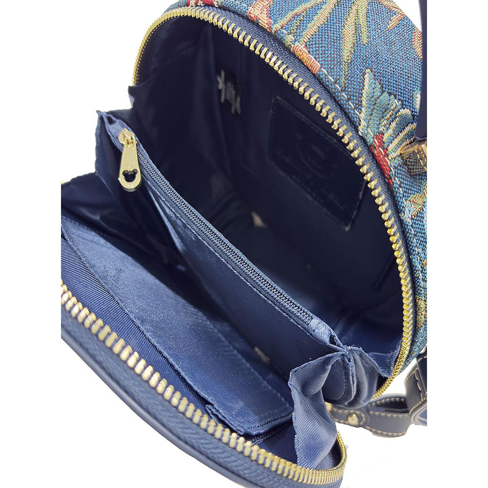 HENNEY BEAR Navy Blue Hummingbird Sling Bag with Detachable Strap