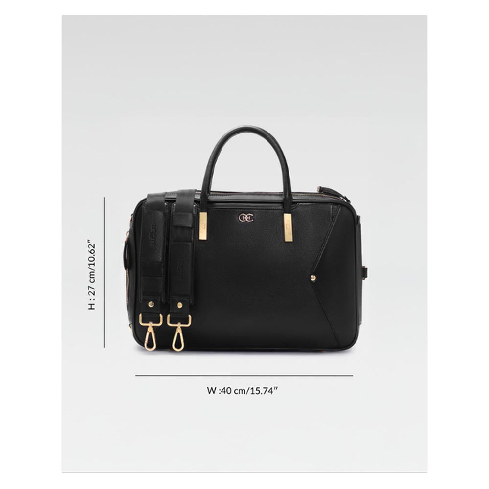 Hoche Paris Black Elle switch 3 In 1 Convertible Backpack