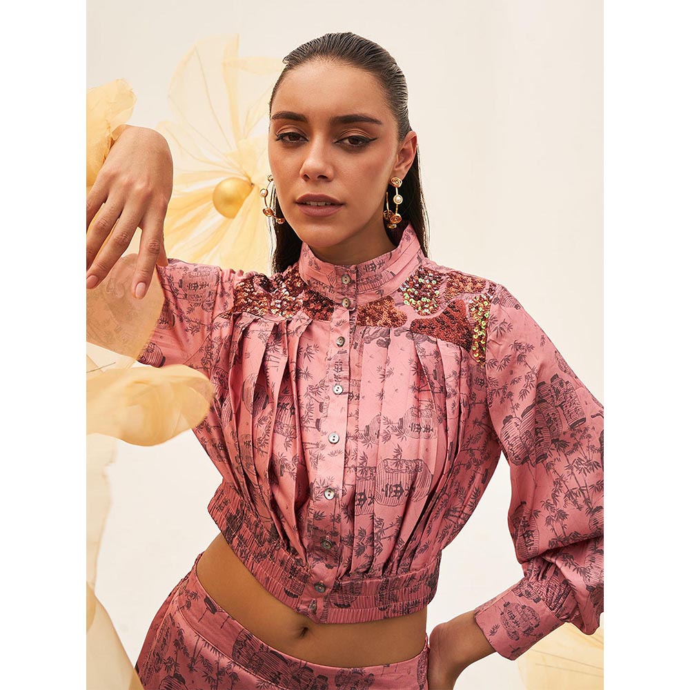 House of Fett Shibuya Pink Top with Pant