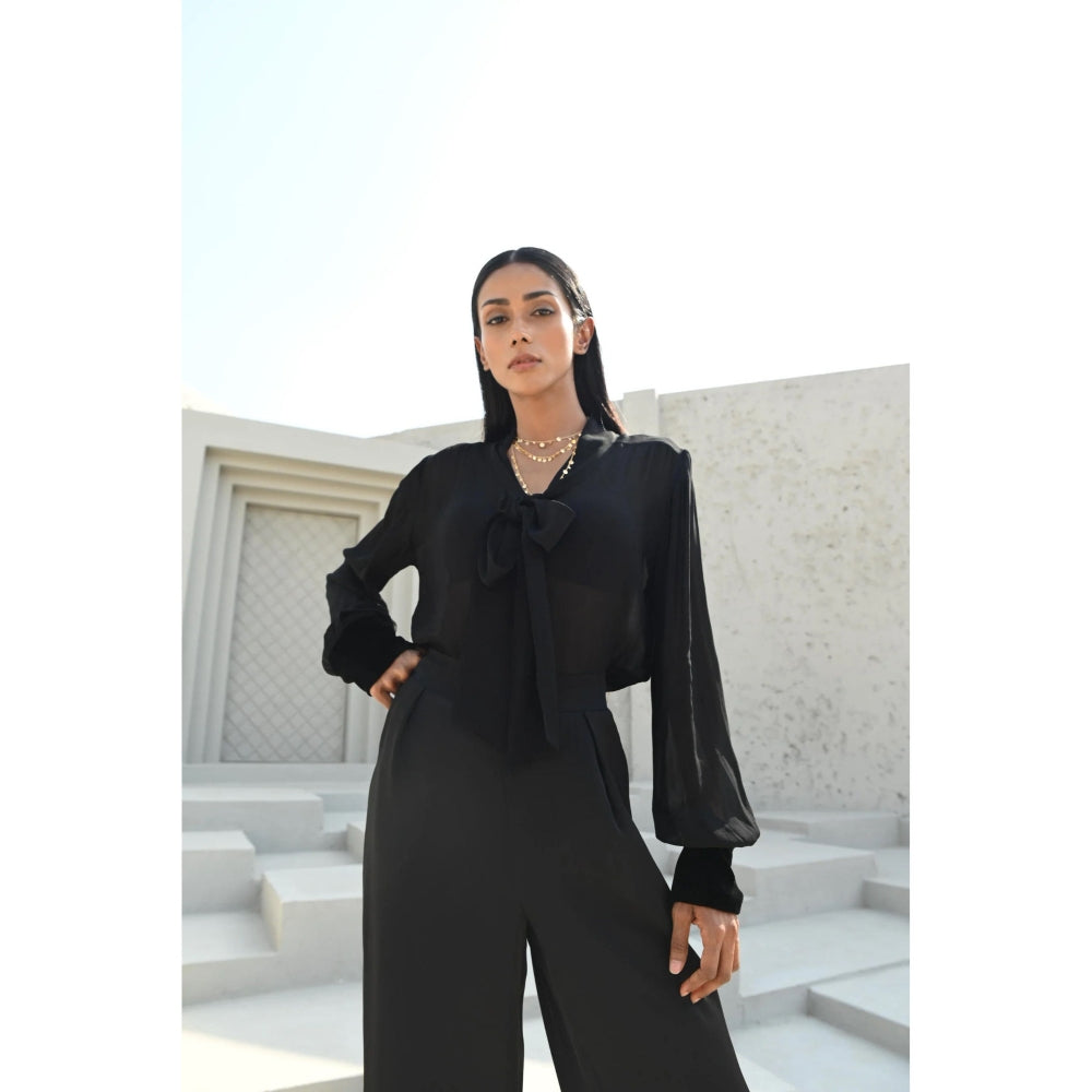 House of duti Bare Black Solid Co-Ord (Set of 2)