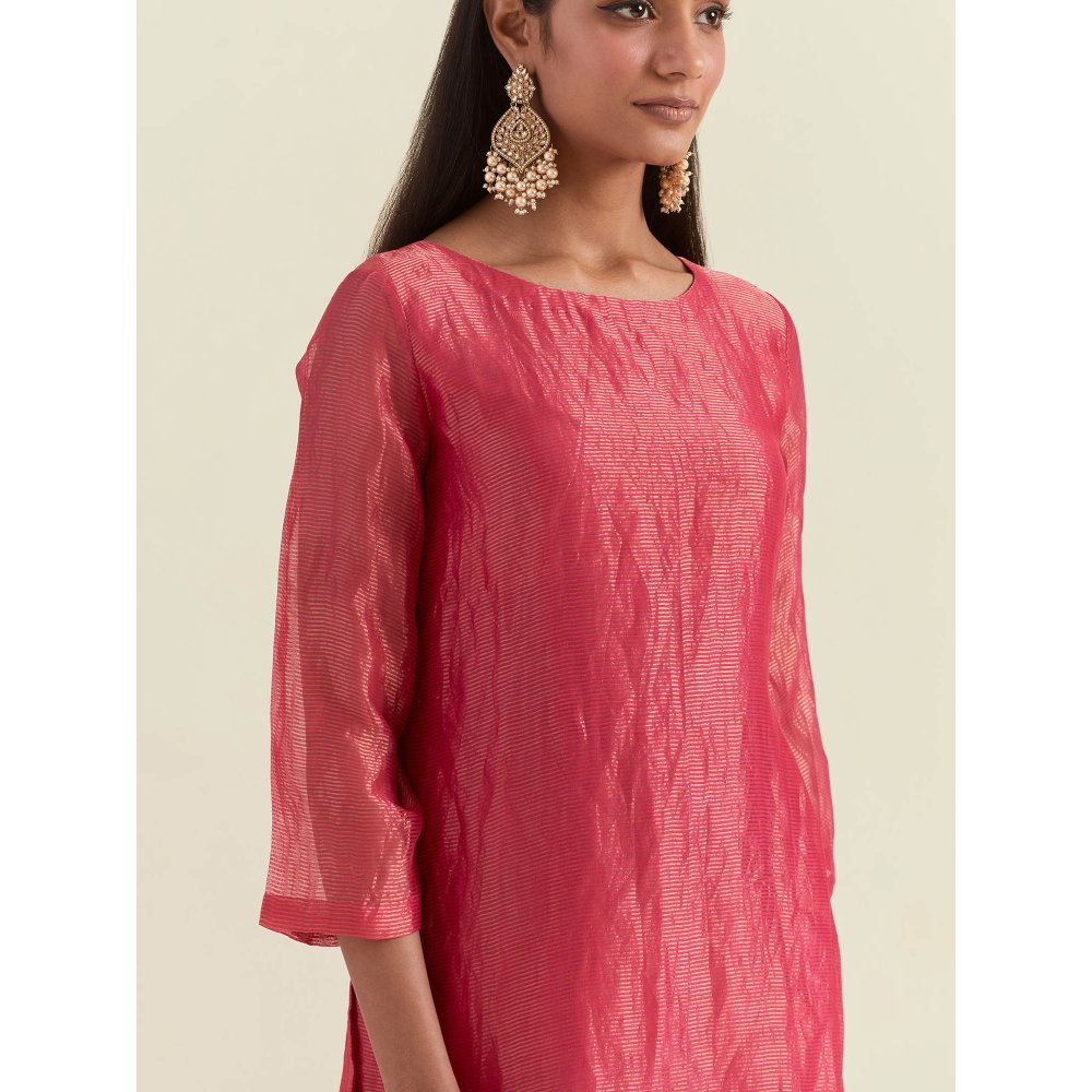 Ikshita Choudhary Pink Stripes Kurta