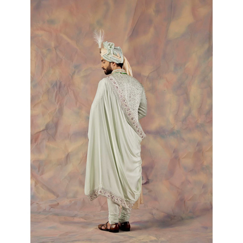Jatin Malik The Blue Momentum Sherwani (Set of 5)