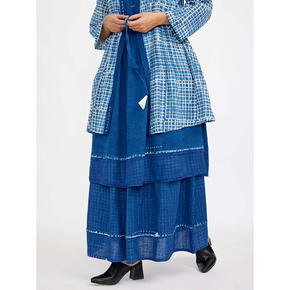 JAYATI GOENKA Blue Fuss Free Co-ord (Set of 4)