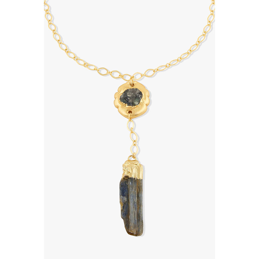 Joules By Radhika Vareth Gold Plated Black Stone Necklace