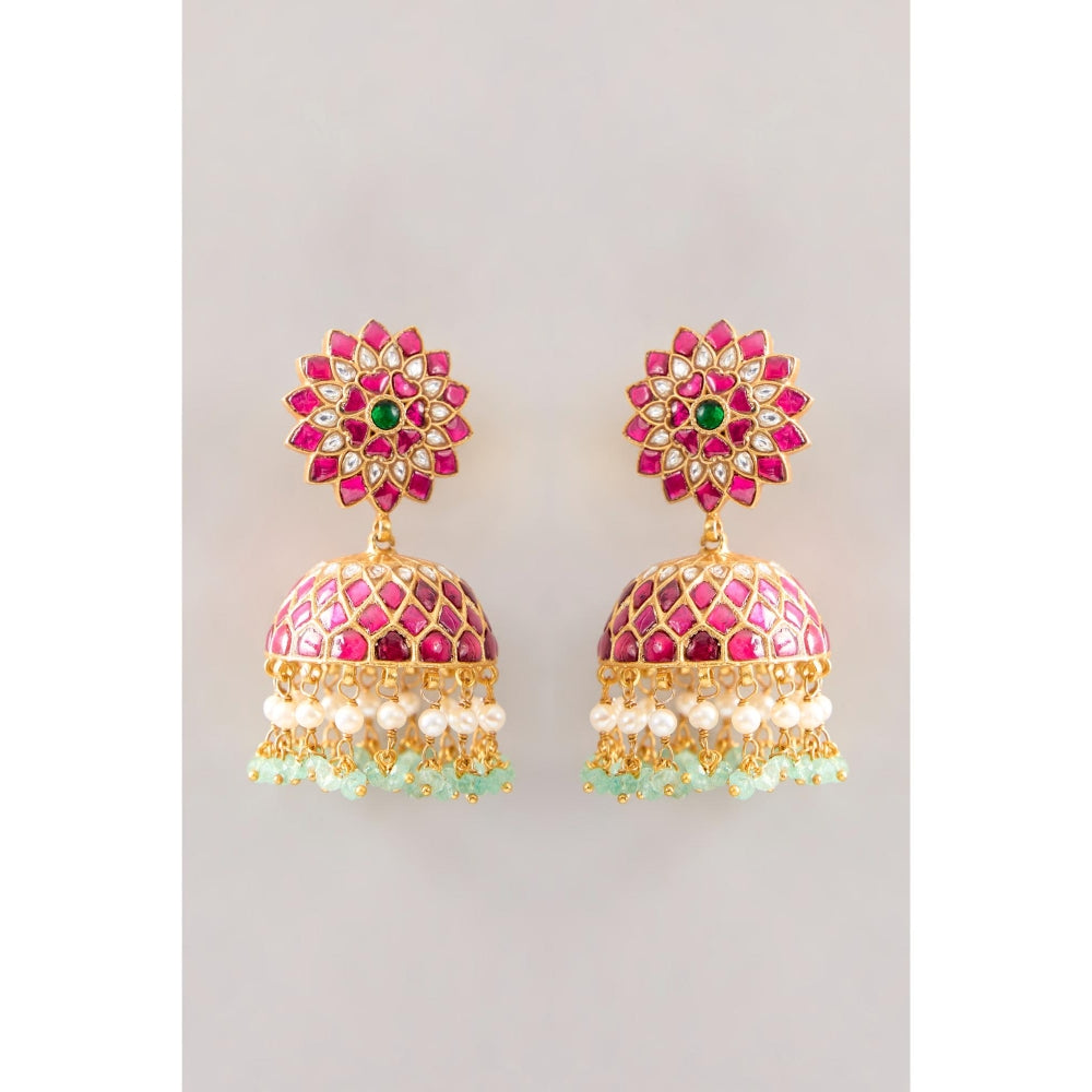 KARISA DESIGNS Dharini Kundan Jhumkas