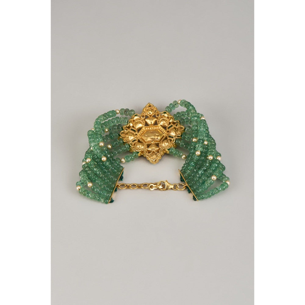 KARISA DESIGNS Teej Green Moissanite Bracelet