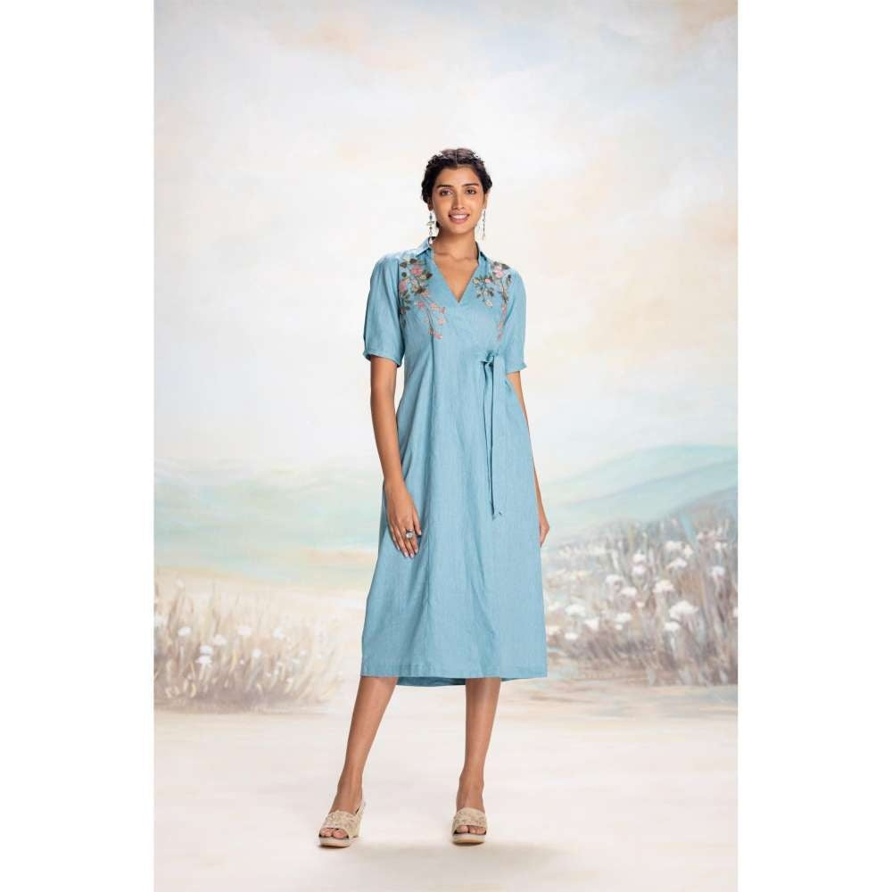 Kaveri Blue Tsukiyama Ira Dress