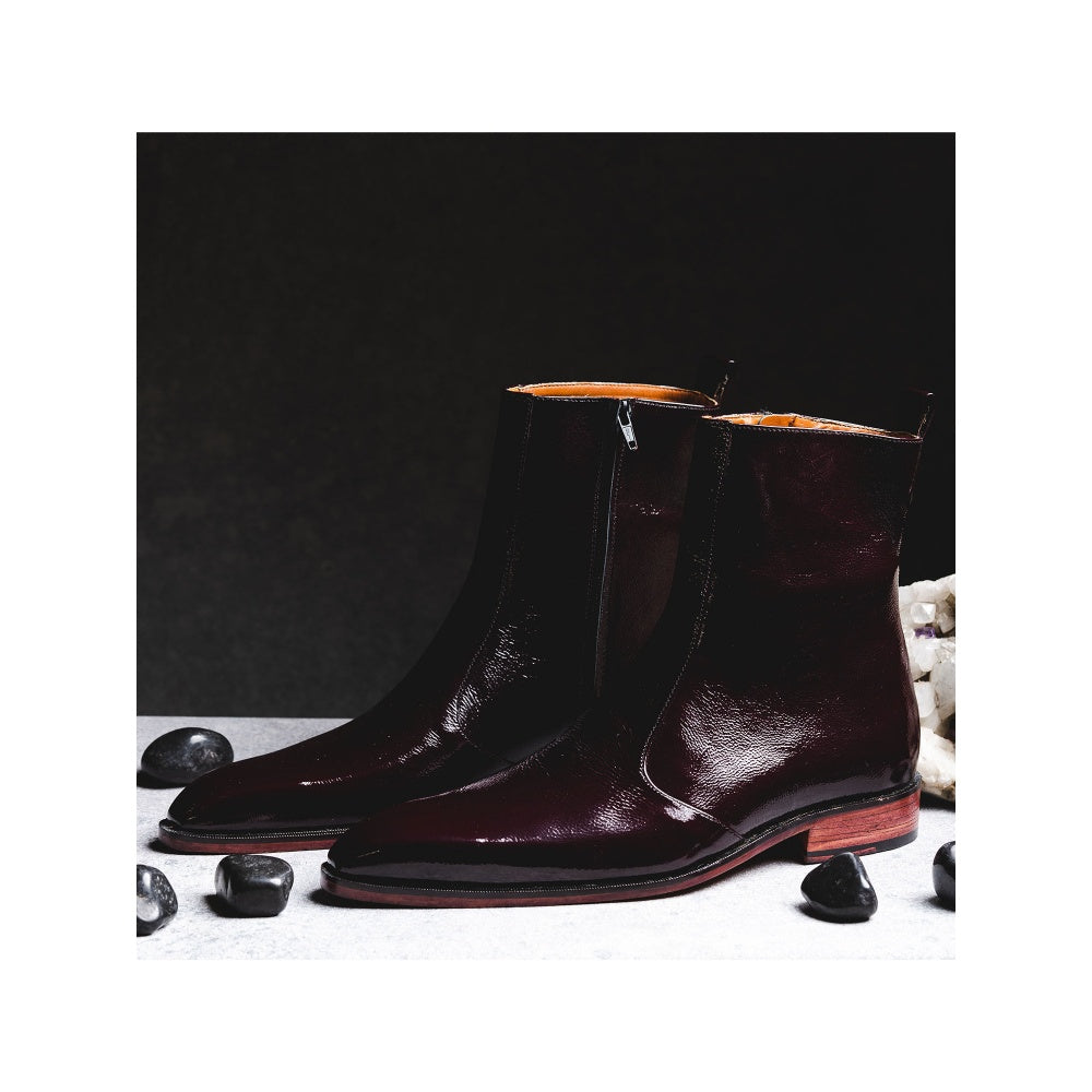 Kavith Sainaani Patent Plum Boots (Pack of 2)