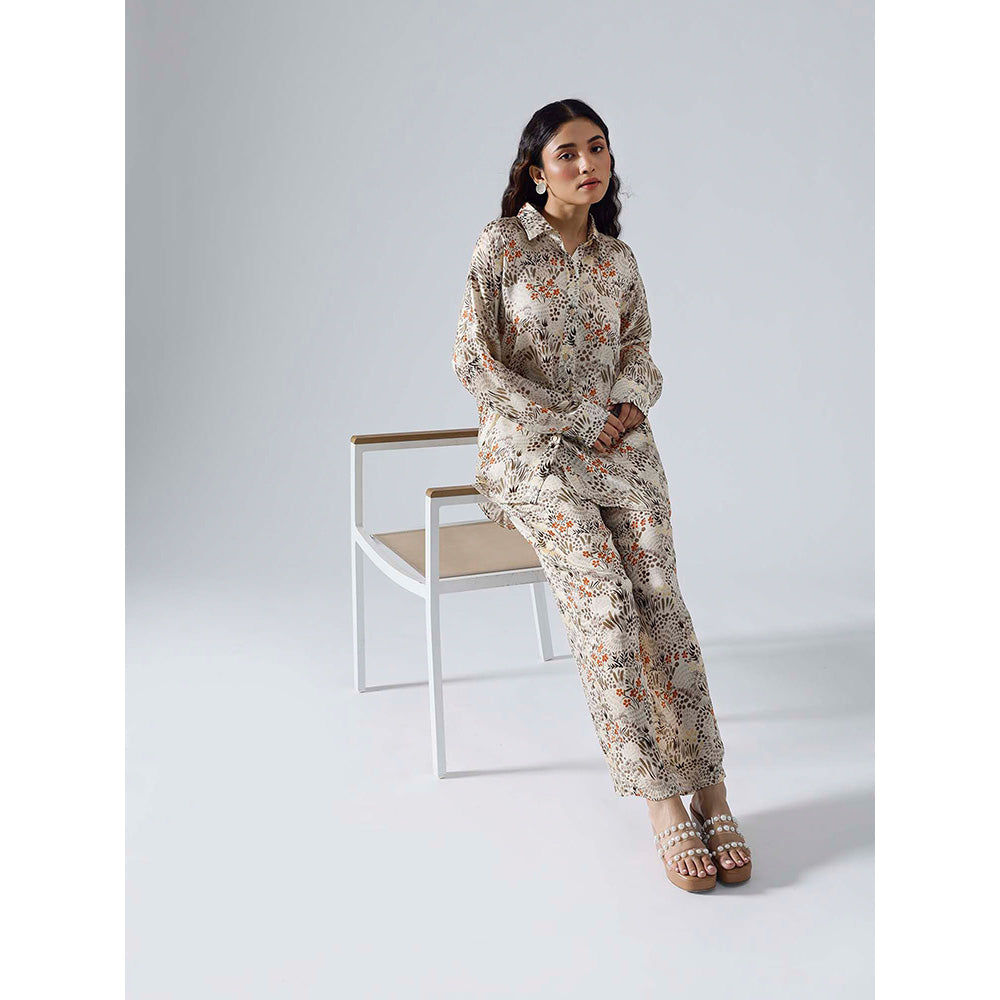 Klad Garden White Floral Oversized Co-Ord (Set of 2)