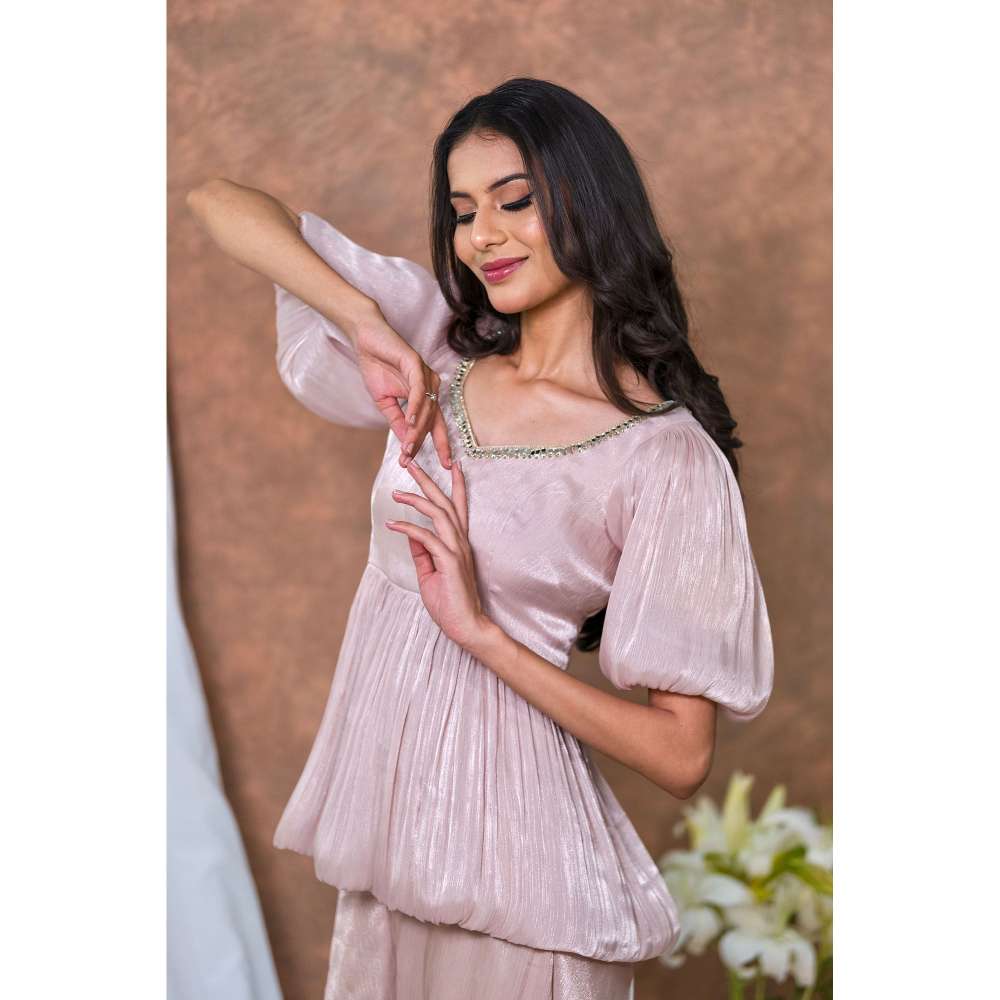 Kosha By Nilima Rose Pink Bloom Co-Ord (Set of 2)