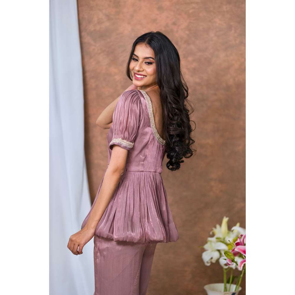 Kosha By Nilima Purple Bloom Co-Ord (Set of 2)