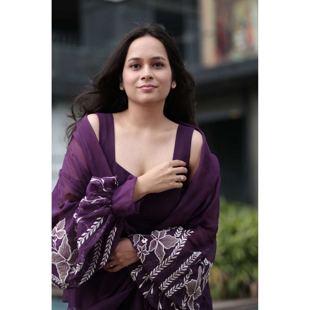 Kosha By Nilima Purple Midi Dress