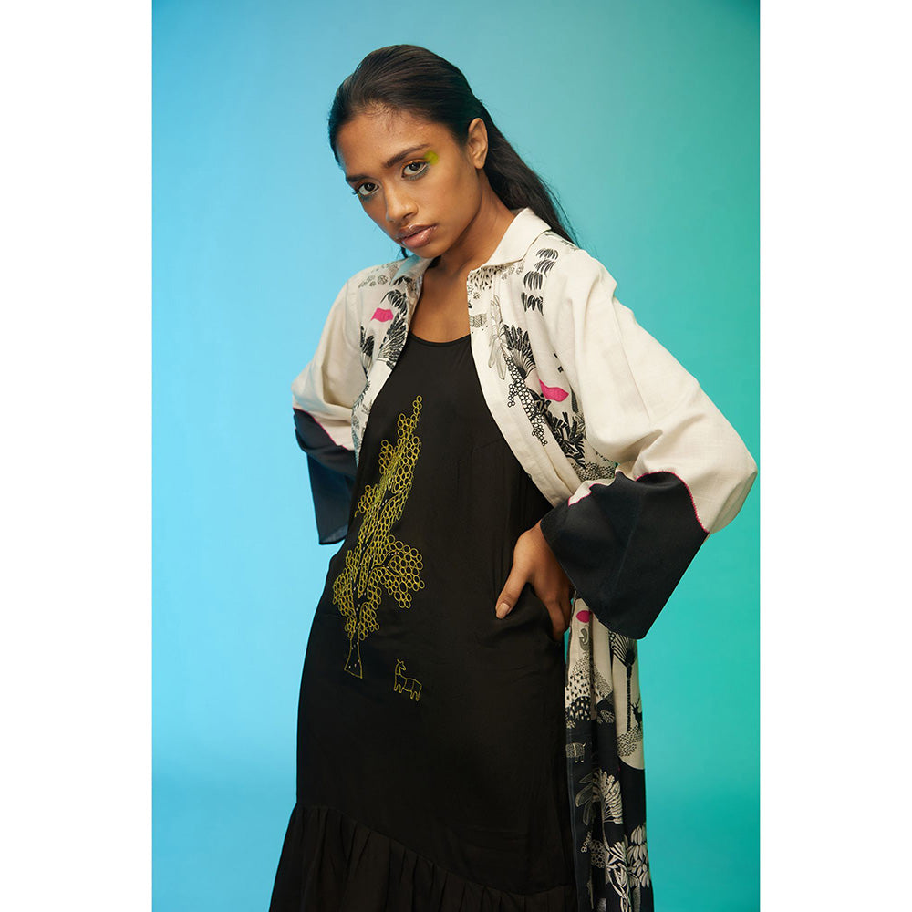 Label SOUS Black Boho Babe Dress With Jacket (Set of 2)