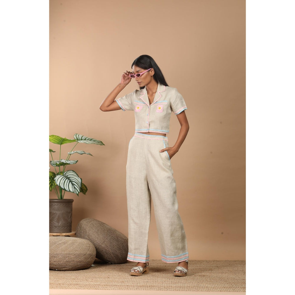 LABEL NIYAMI Grey Daisy Co-Ord Set