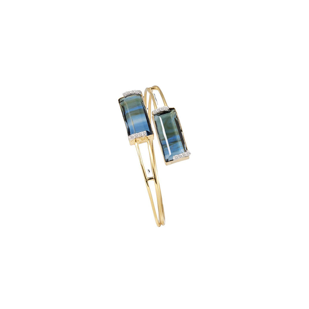 La marque-M Blue Shades Of Stones Diamond Bracelets
