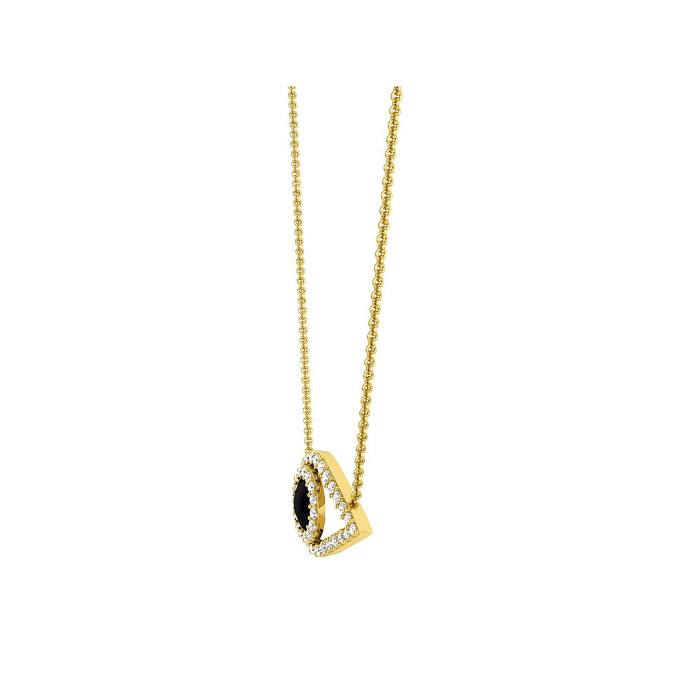 La marque-M Black Evil Eye Diamond Necklace