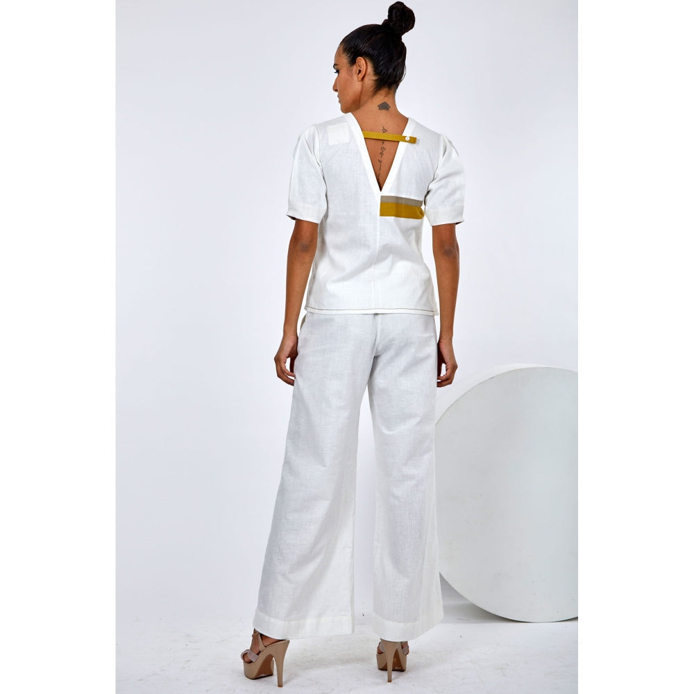 MADDER MUCH Roy Saamo Co-Ord - White (Set of 2)