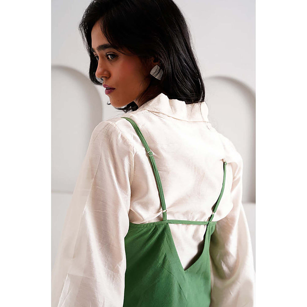 MADDER MUCH Pine Green Yana - Slip Dress