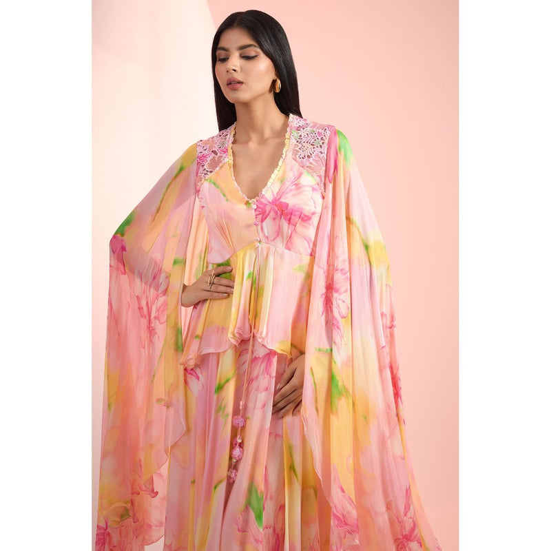 MANDIRA WIRK Multi-Colour Printed Maxi Dress