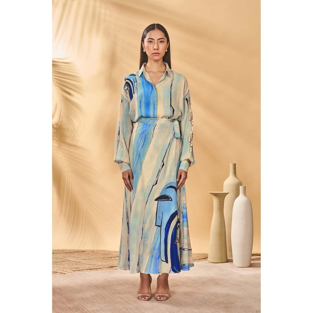 Masaba Beige Midnight Faces Shirt