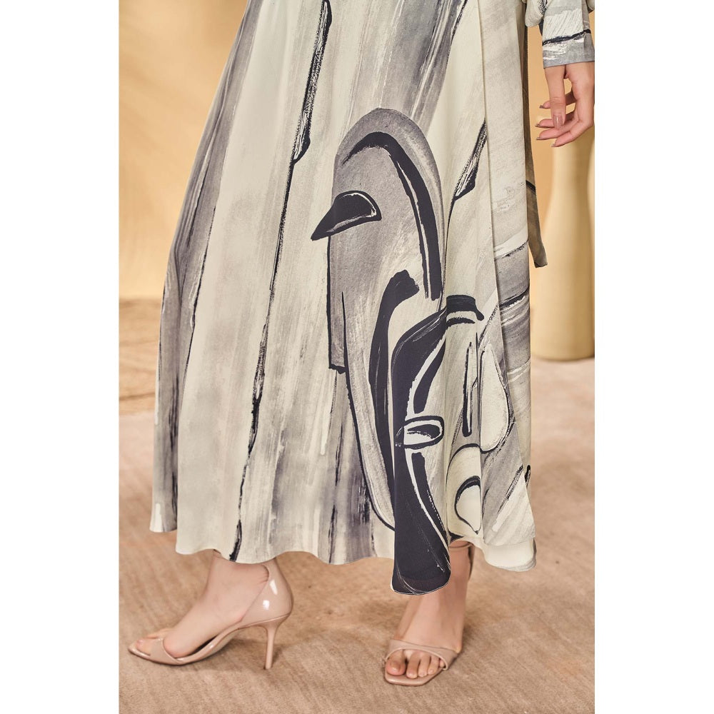 Masaba Beige Moonlit Faces Skirt